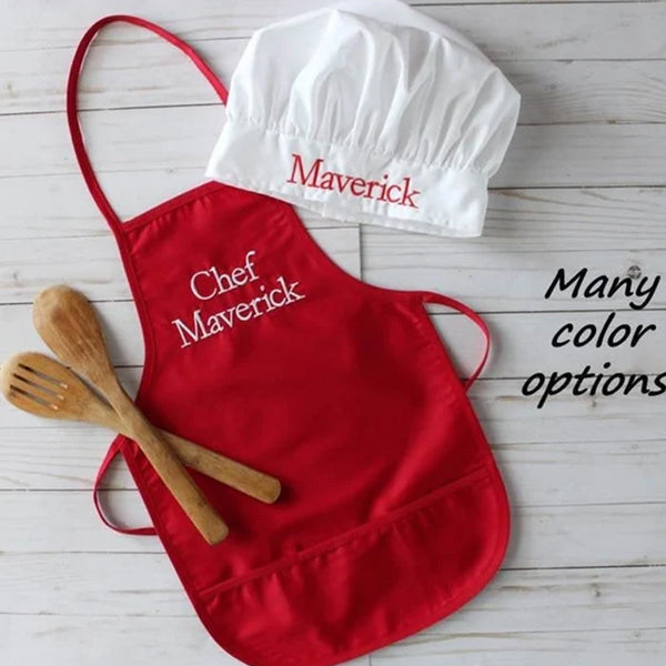 Bestseller Personalized Kids Apron And Chef's Hat Set
