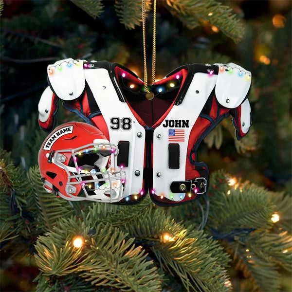 Personalized American Football Christmas Ornament