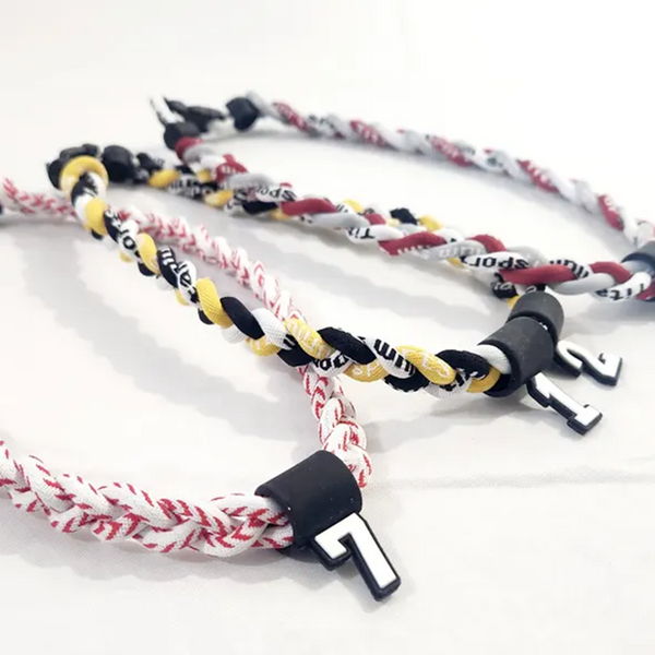 Baseball Basketball All Sports  Tri Rope Tornado Necklace with Customized Number
