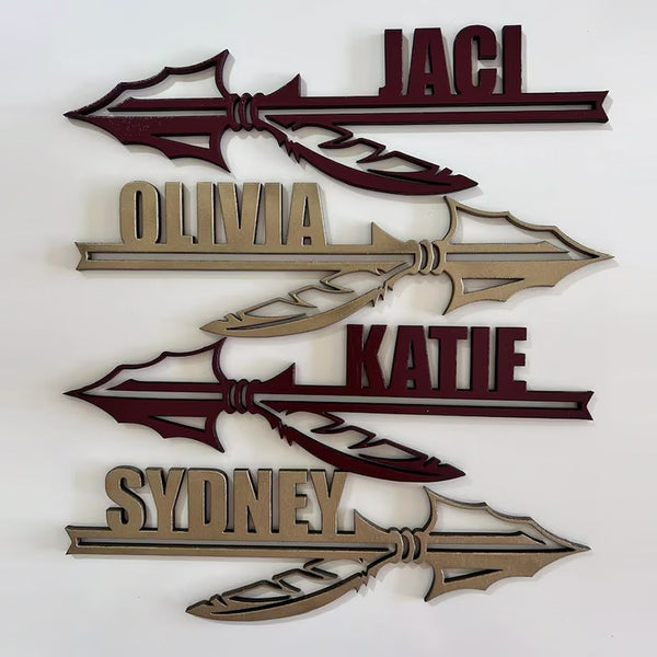 Custom Spear Name Tag – Personalized Arrow Wall Decor