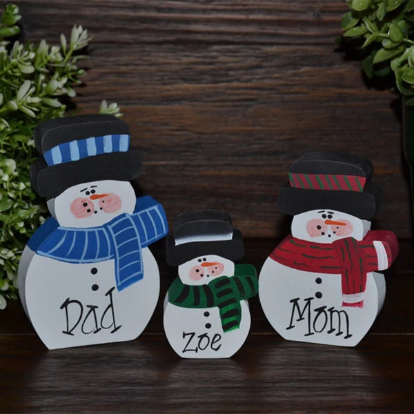 Christmas Decor Personalized Snowmen Holiday Decor Christmas Decoration