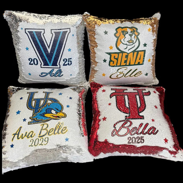 Personalized College logo pillow, University pillow college bed party pillow