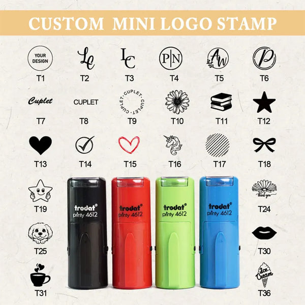 Custom Mini Loyalty Card Stamp · Custom Mini Rubber Logo Stamp