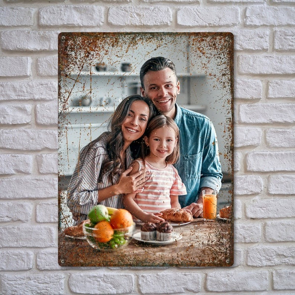 Custom Photo Metal Sign Personalized Family Picture