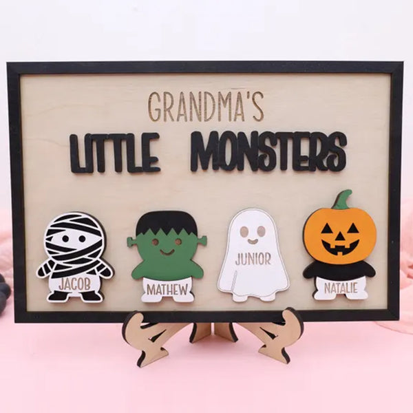 Personalized Grandma’s Little Monsters Sign