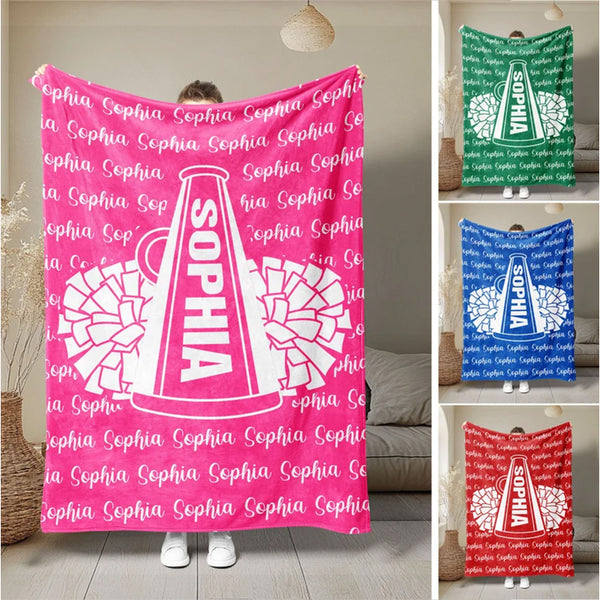 Personalized Cheerleading Blanket Cheer Team