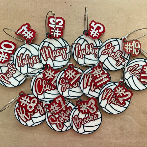 Volleyball Bag Tag or Keychain