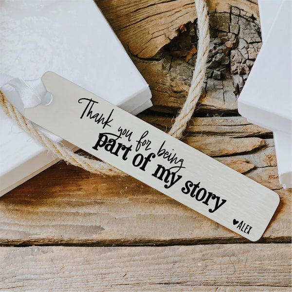 My Story Bookmark Thank You Being Part Love Gift Idea For Bookmark