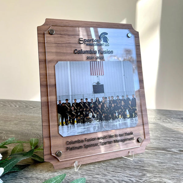 Custom Sports Plaque | Team Photo Plaque | Sponsor Thank You Plaque