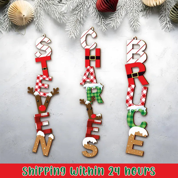 Custom Christmas Name Letter Ornament