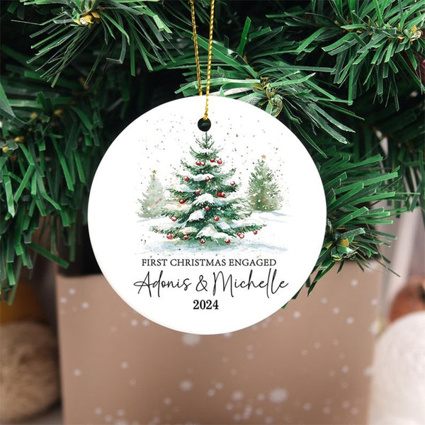 First Christmas Engaged Ornament, Engagement Gifts Baubles