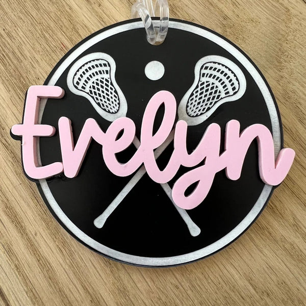 Personalized Name Tag Personalized Baseball Swimming Lacrosse Volleyball Hockey Soccer Dance Cheer Pom Tennis Football Hockey Track Pickleball Basketball Bag Tag