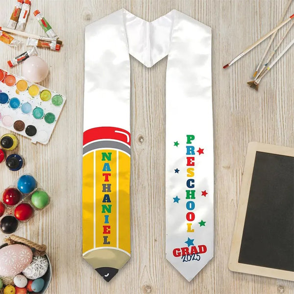Kindergarten Graduation Stole For Kids, Preschool Graduation Stole With Name
