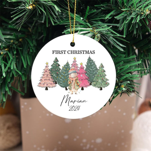 Baby's First Christmas Baubles,Custom Baby Keepsake Christmas Ornament