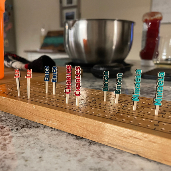 (A set of 3pcs )Personalized Names, Cribbage board pegs