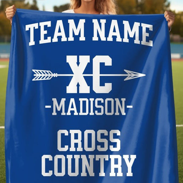 Personalized Cross Country Blanket Custom Name Cross Country Senior Gift