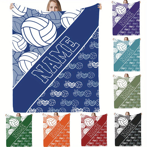 Volleyball Flannel Throw Blanket, Soft Comfortable Warm Blanket