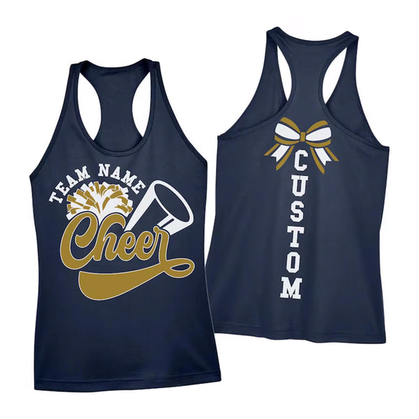 Custom Cheer Racerback Tank Top,Team Name Crop tank