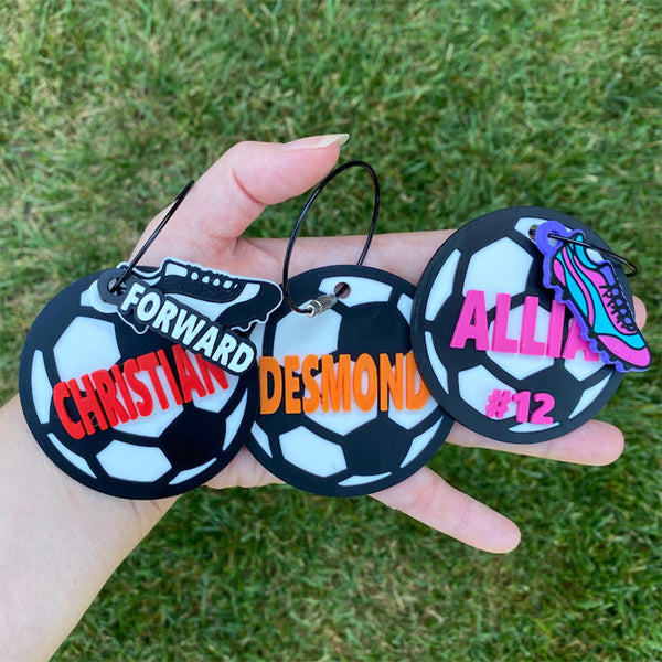 Sport Bag Tags - Personalized Name Tag - Custom Bag Tag