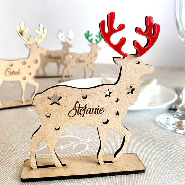 Personalized Reindeer Place Name Settings