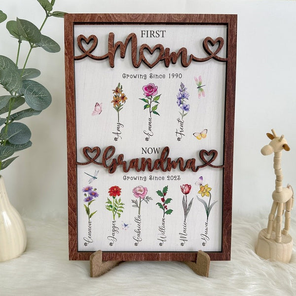 Personalized Birth Month Flowers, Mothers Day Gifts