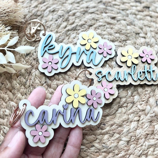 Customized Name Tags, Kids School Bags, Lunch Boxes, Backpacks, Wooden Keychains