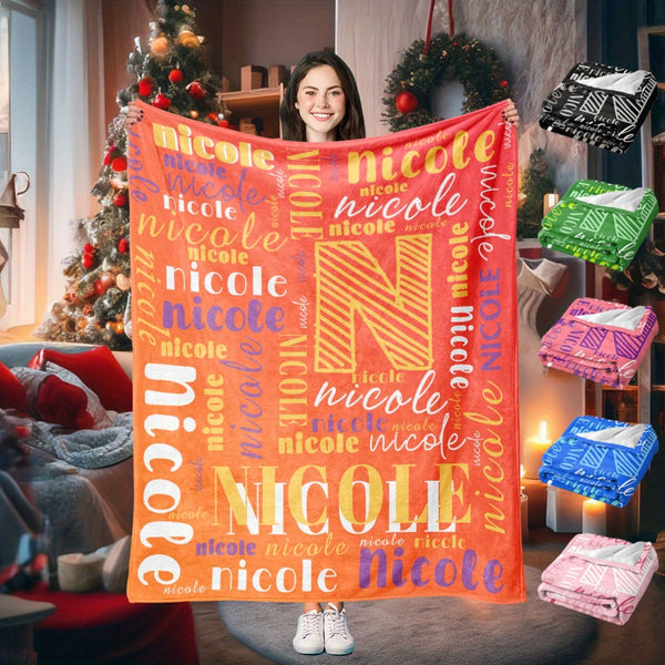 Custom Name Throw Blanket - Personalized Girls and Boys Blanket