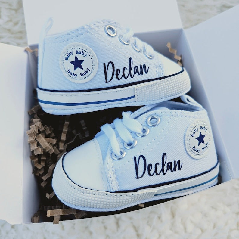 Custom Baby Shoes Personalized Baby High Top Monogram Infant Sneakers â Giftsidear