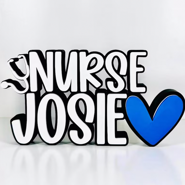 Personalized Desk Name Plate, Nurse Name Sign, RN Name Plate