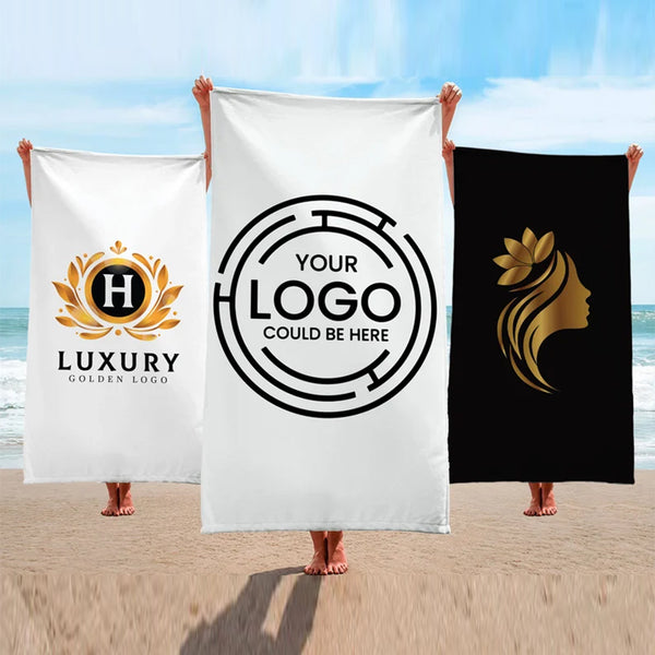 Custom Logo Beach Towel, Baseball, Basketball, Softball Team Logo