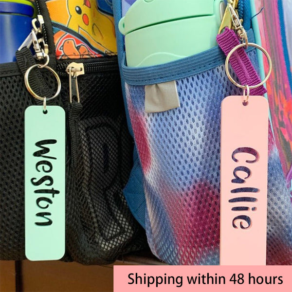 Backpack tag, bag tag, backpack name tag, name keychain