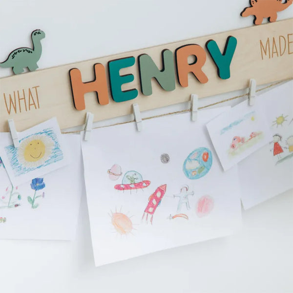 Look What I Made Sign Personalized Art Display For Kids Wall Nursery Decor