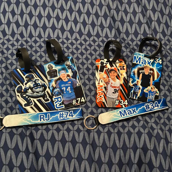 Custom Sports Bag Tags | Personalized Photo Luggage Tag