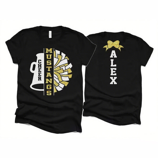 Glitter Cheer Shirt | Cheer Tshirts | Cheerleading Mom Shirts