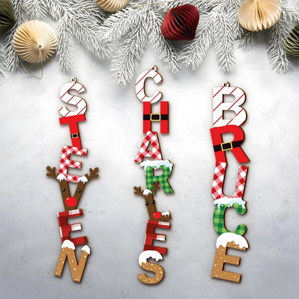 Custom Christmas Name Letter Ornament