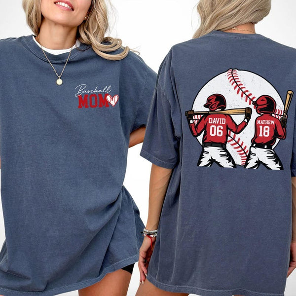 Personalized Baseball Mom Sweatshirt, Baseball Name Shirt