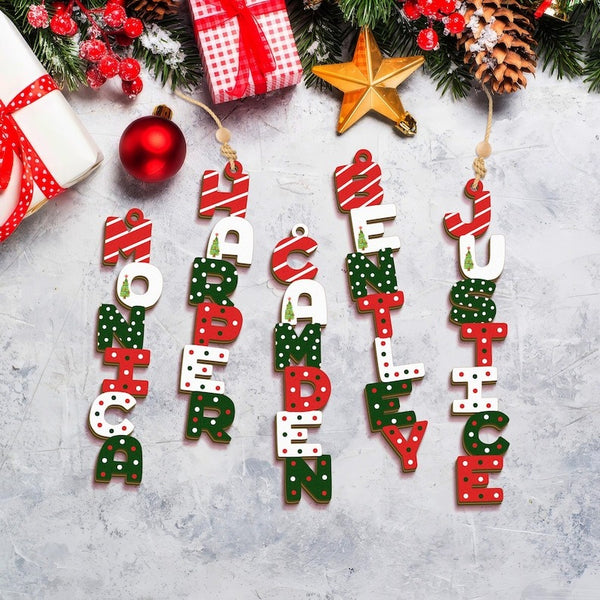 Personalized  Christmas Name Letter Ornament