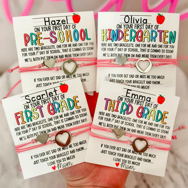 First Day of School! Mommy and Me Adjustable Bracelets