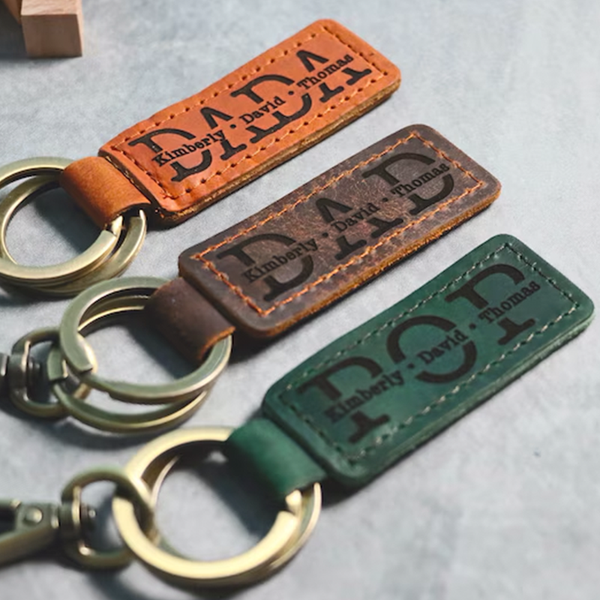 DAD KEYCHAIN, Personalized Dad Keychain