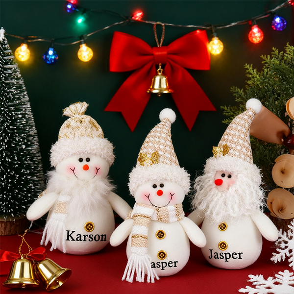 Personalized Christmas Snowman Doll