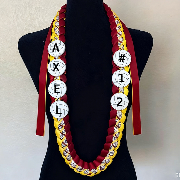 VOLLEYBALL Ribbon Lei