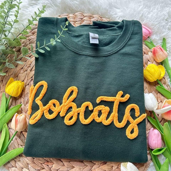 Custom Chenille Sweatshirt, Custom Yarn Sweatshirt