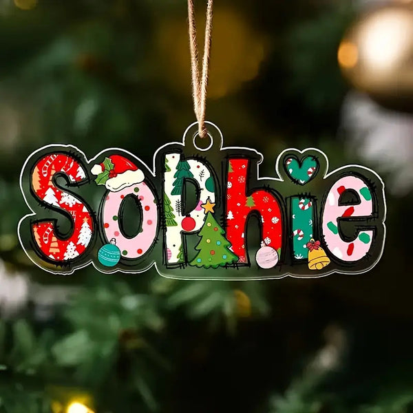 Christmas Tree Ornament - Name Acrylic Letter