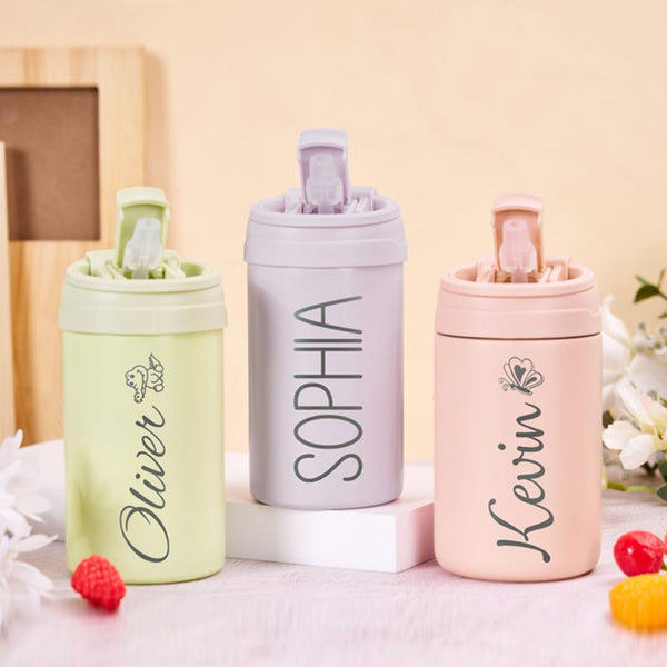 Personalized Water Bottles First Birthday Gifts for Kids Toddlers, Kids Tumbler Custom Name Cup