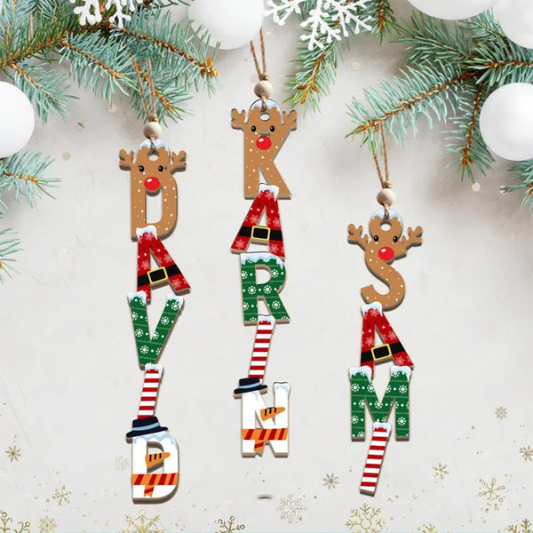 Personalized Christmas Name Letter Ornament 2025