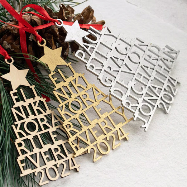 Family Christmas Ornament - Personalized Ornament With Names