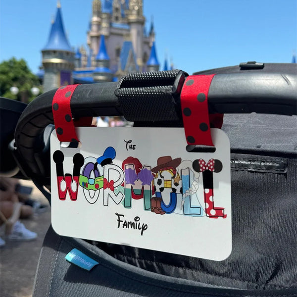 Personalized Family Name Stroller Tag