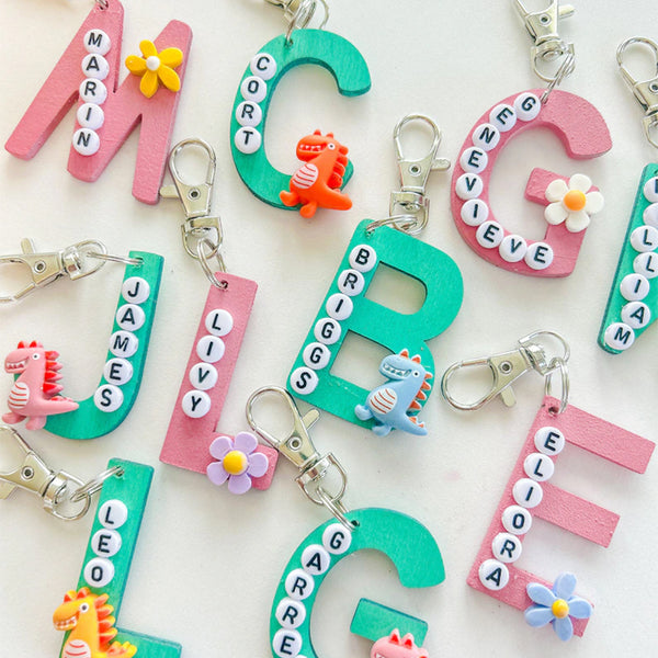 Student Gift Keychain Letter Personalized Gift for Student Preschool