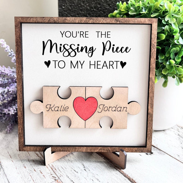 Couple Heart Plaque | Missing Piece of My Heart | Valentine Gifts