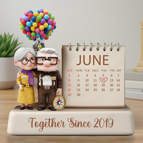 Personalized Couple Acrylic Plaque, Together Since Anniversary Flat Sign